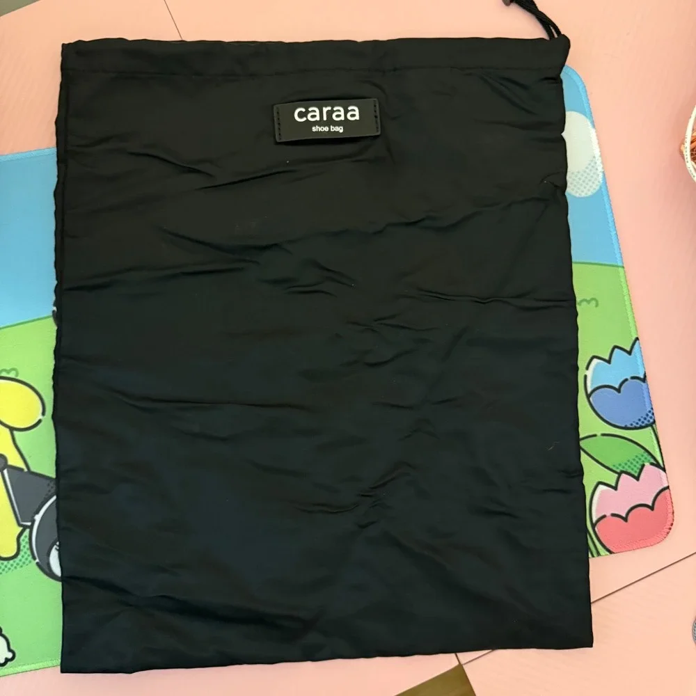 CARAA Black Shoe‎ Bag Dust Drawstring Travel Storage Pouch